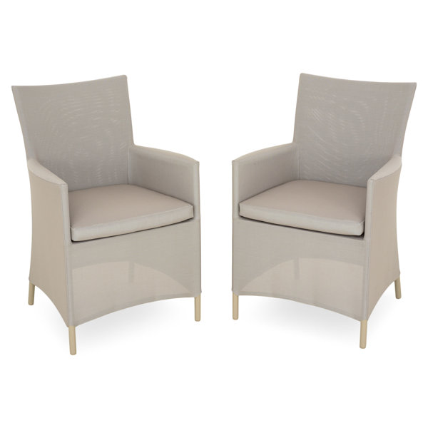 Marlow Home Co. Duarte Patio Dining Armchair with Cushion Wayfair.co.uk